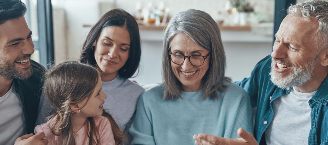 Generations around Laptop