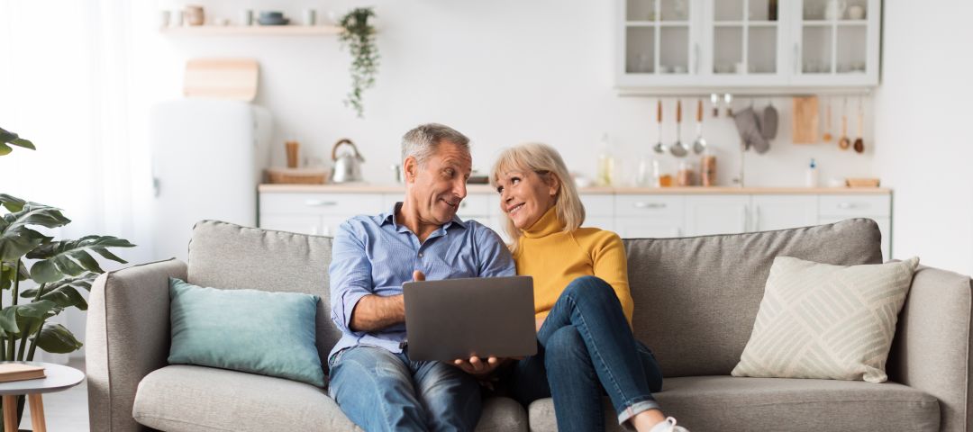 Couple at Laptop Computer