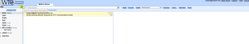 Webmail Screenshot Checking Data Quota One