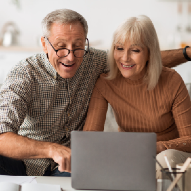 Older Couple at a Laptop Thumbnail