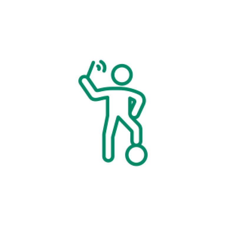 Person playing with ball icon